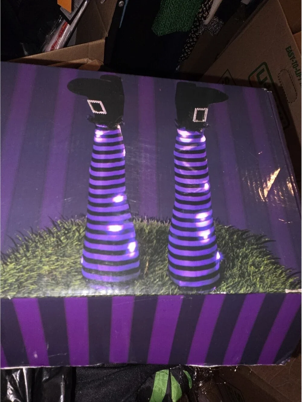 Creepy witches legs stake light Indoor outdoor
